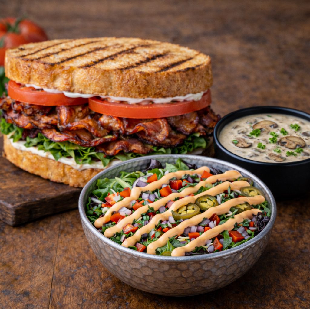 Pick 3 Lunch. Soup Salad Sandwich..