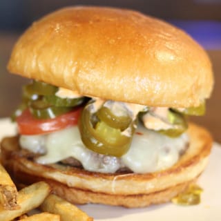 Tesla's Jalapeño Burger