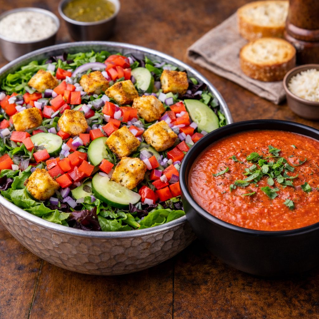 Half Garden Salad & Soup.