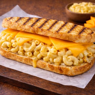 Grilled War of the Mac & Cheese Sandwich