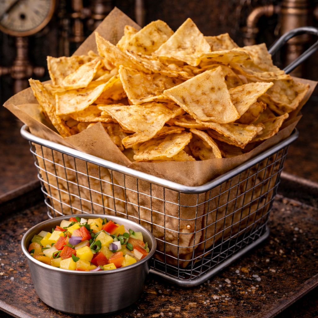 Chips & Pineapple Salsa.