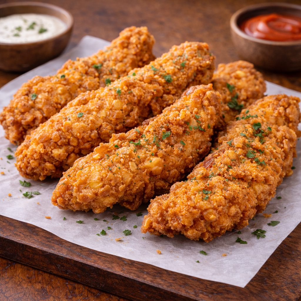 Hand Breaded Tenders.