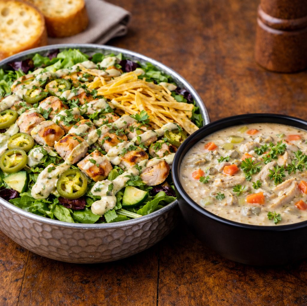 Half Cilantro Lime Salad & Soup.
