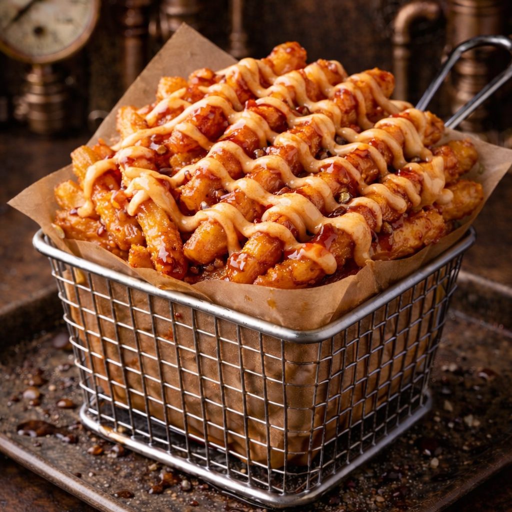 App Honey Sriracha Fries.